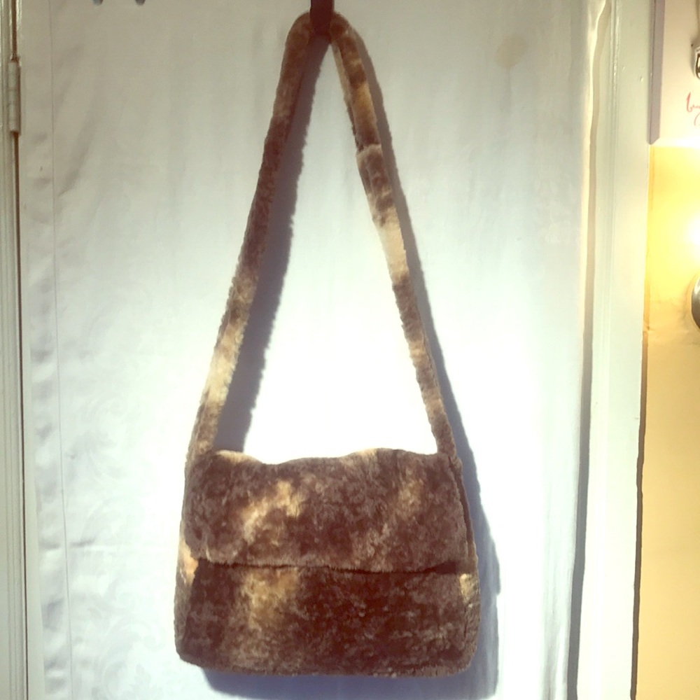 GENUINE SHEARLING CUSTOM MADE HANDBAG 12”L X 16”W